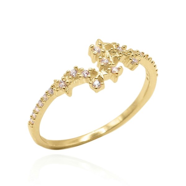 Luna Charles Hala Moon & Constellation Ring Set - 18K Gold Plated