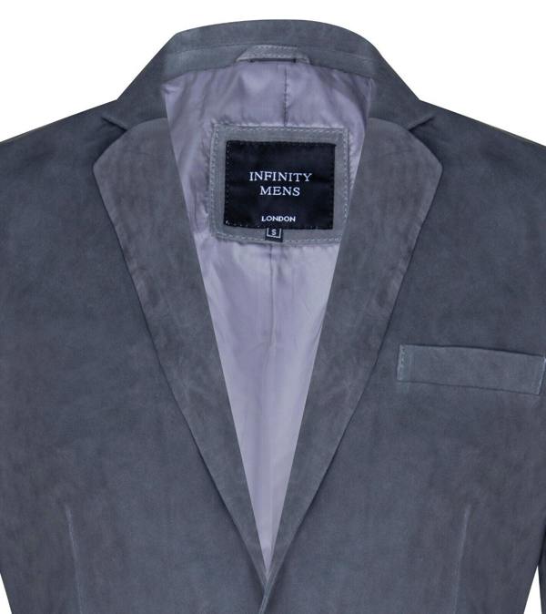 Infinity Leather Mens Blazer Suede Jacket Soft Italian Leather Coat