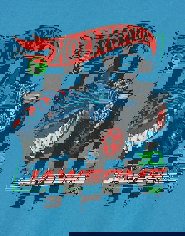 Hot Wheels Boys Blue Jawsome Short Sleeved T-Shirt