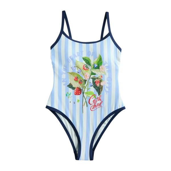 Cath Kidston Womens/Ladies Contrast Striped One Piece Swimsuit - Blue - 