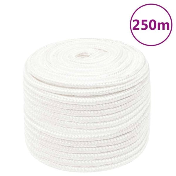 Berkfield Boat Rope Full White 12 mm 250 m Polypropylene