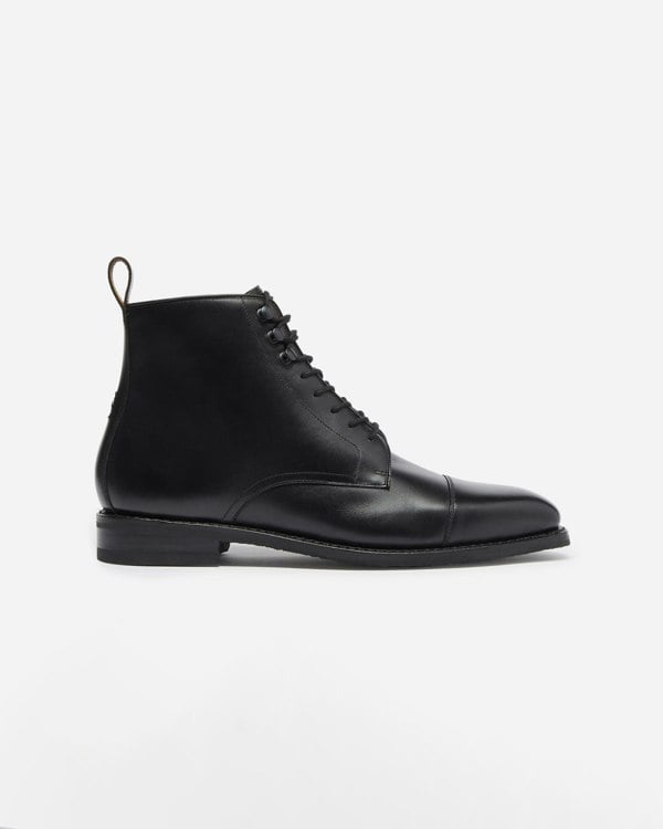 Oliver Sweeney Inglesham Mens Antiqued Calf Leather Boots - Black