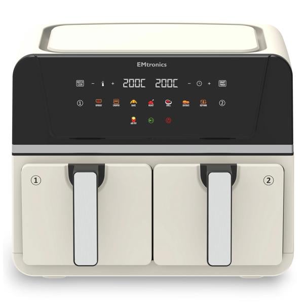 EMtronics Dual Air Fryer 9 Litre - Various Colours
