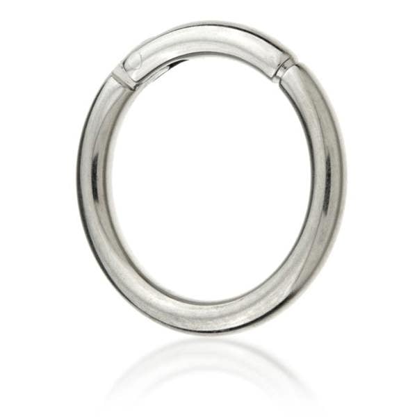 Sarah Layton Titanium Plain Hinged Segment Ring - Silver - TB36-1.2-8