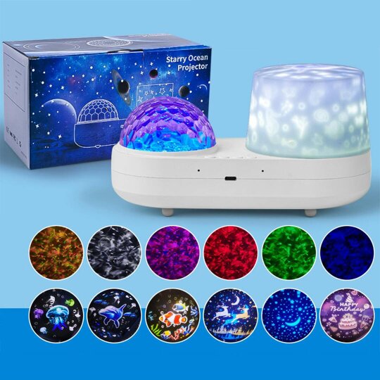 Havendro 12in1 Ocean Starry Projector Galaxy Nebula Night Light  Bedroom Decor