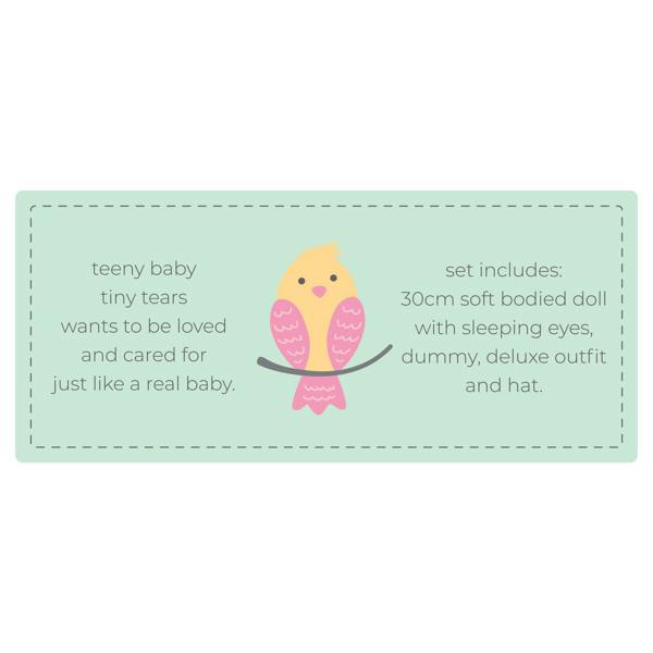 Tiny Tears 12" (30cm) Doll Teeny Baby White Outfit - White