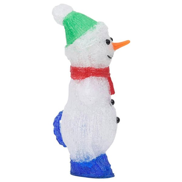 Berkfield LED Christmas Acrylic Snowman Figure Indoor and Outdoor 30cm