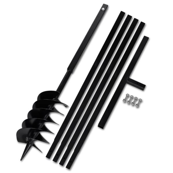 Berkfield Ground Drill with Handle 150 mm with Extension Tube 5 m Steel
