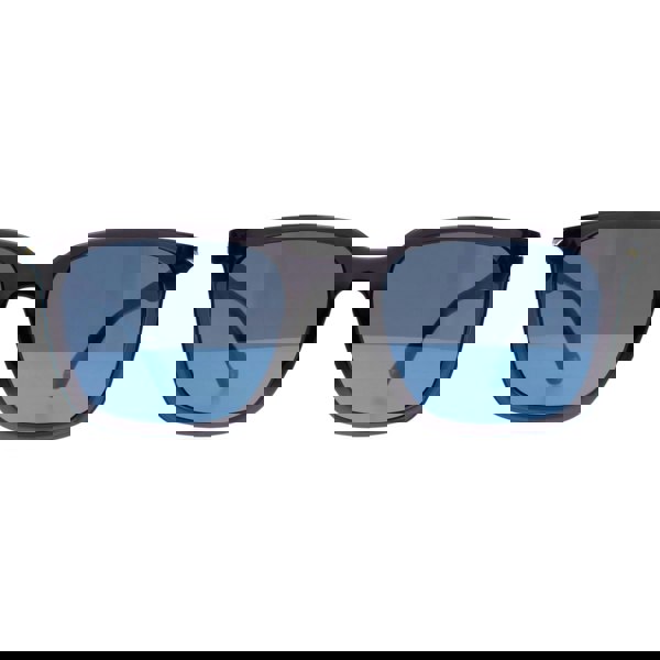 Police Sunglasses SPLL80 Champ 4 705B Shiny Transparent Dark Grey Smoke Mirror Blue