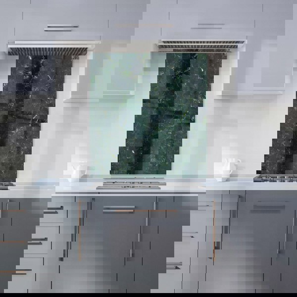 Warren Reed - Designer Deep Green Quartz Effect Kitchen Splashback