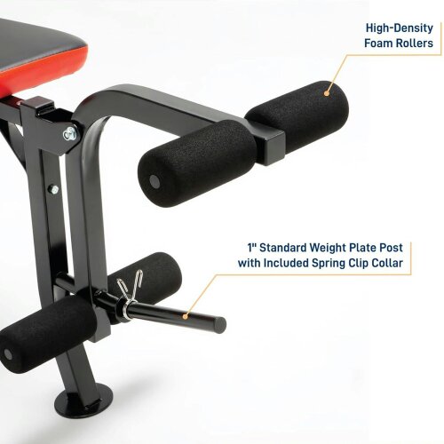 Marcy PM2084 Weight Bench & 45kg Weights Leg Developer