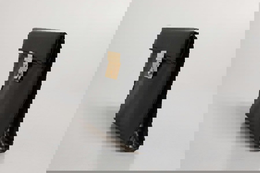 Leather Clutch Twist Lock