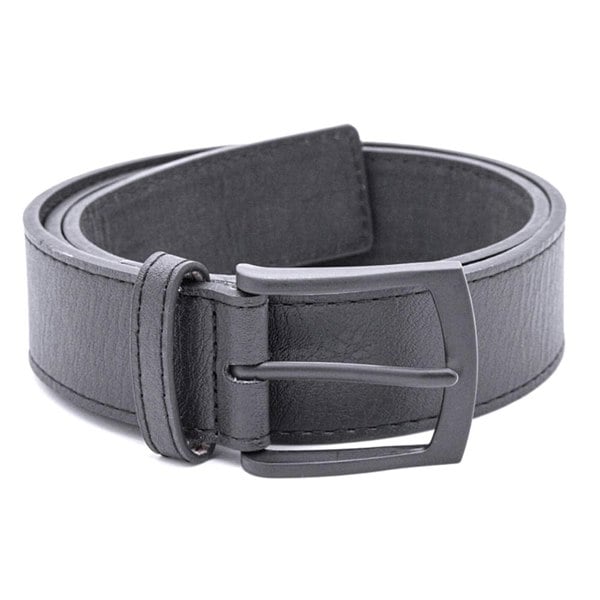 Duke Mens D555 Ozzy Matte Bonded Leather Belt - Black