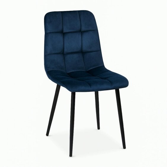 Kosy Koala Dining Table and 6 Chairs - Rustic Effect Dining Table With 6 Blue Velvet Chairs Dining Furniture