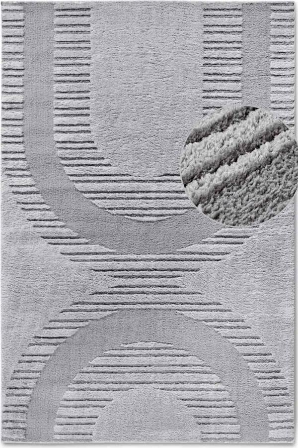 Hanse Home High Pile – Soft Geometric Shaggy Grey Rug