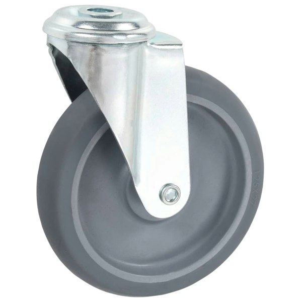 Berkfield Bolt Hole Swivel Casters 4 pcs 125 mm