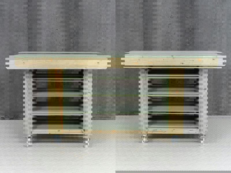 Art/Craft Project Workbench with Storage V.1, designed to elevate your creative projects. This sturdy workstation features a moisture-resistant 18mm MDF top, providing a durable and smooth surface ideal for various arts and crafts activities