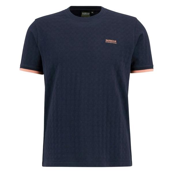 Barbour International Langston Jacquard T-Shirt Navy