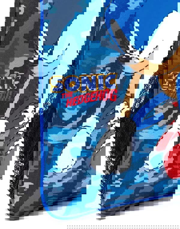 Sonic the Hedgehog Boys Green Sonic Placement Print & Camo Print 4 Piece Backpack Set