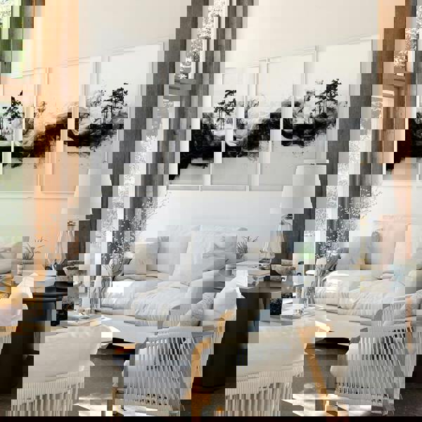 Modern Wall Art For Living Room | Set of 3 Asian Inspired Wall art Prints