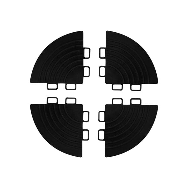 Monstershop Vented Garage Floor Tiles With Edges – 90 Black & 30 Blue