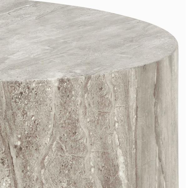 Wyld Haus Set of 2 Munkebo Grey Marble Round Coffee Tables
