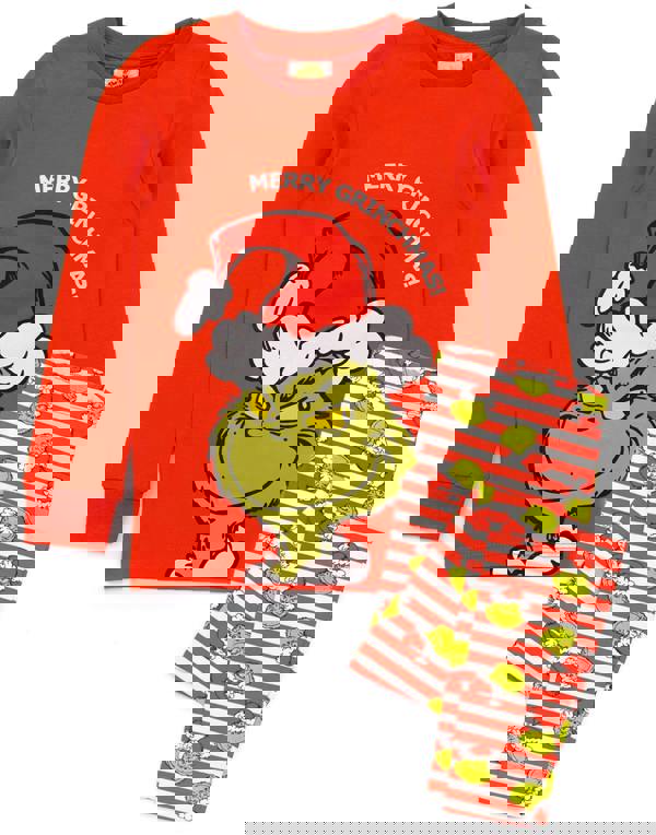 The Grinch Girls Red Character Long Sleeve Long Leg Pyjama Set