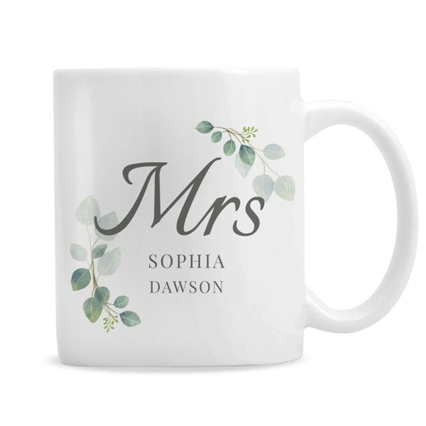 Personalised Memento Company Personalised Botanical Mrs Mug