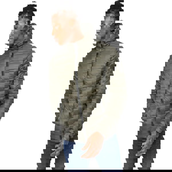 Crosshatch Mens Gattering Jacket - Olive