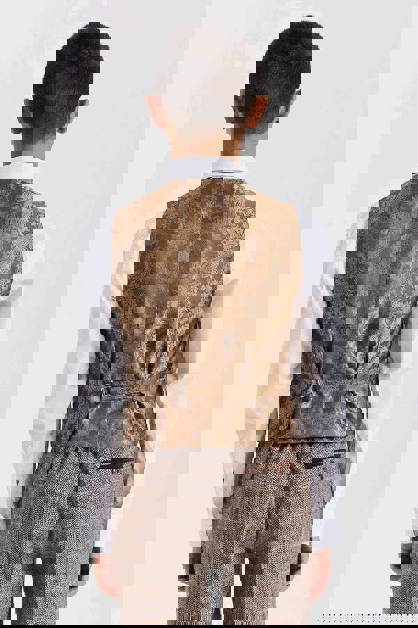 Paul Andrew Harris - Boys Brown 3 Piece Wool Blend Tweed Suit