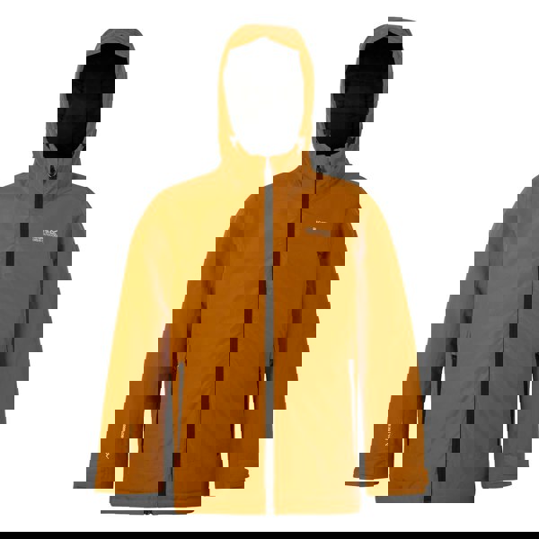 Regatta Kids Frelton Waterproof Jacket - Pumpkin Spice/Black