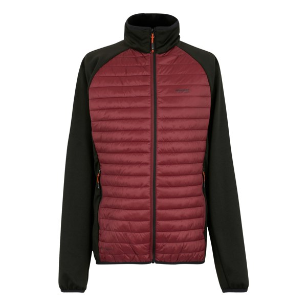 Regatta Mens Clumber Hybrid Jacket - Dark Maroon/Black