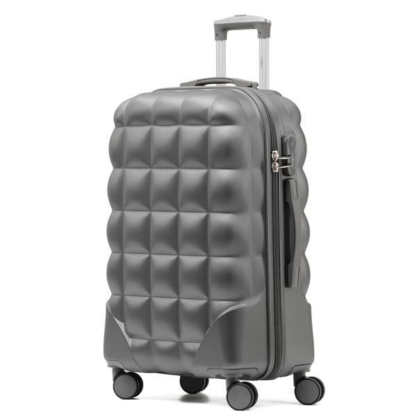 Flight Knight Medium 25" Hard Shell Bubble Design Check-in Suitcase Hold Luggage Bag