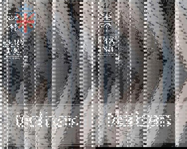 Luxury Living Luxury Diamond Jacquard Metallic Fully Lined Ring Top Curtains