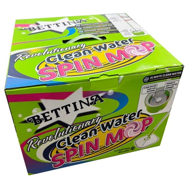 Clean Water Spin Mop Bucket Set With Extra Mop Pads