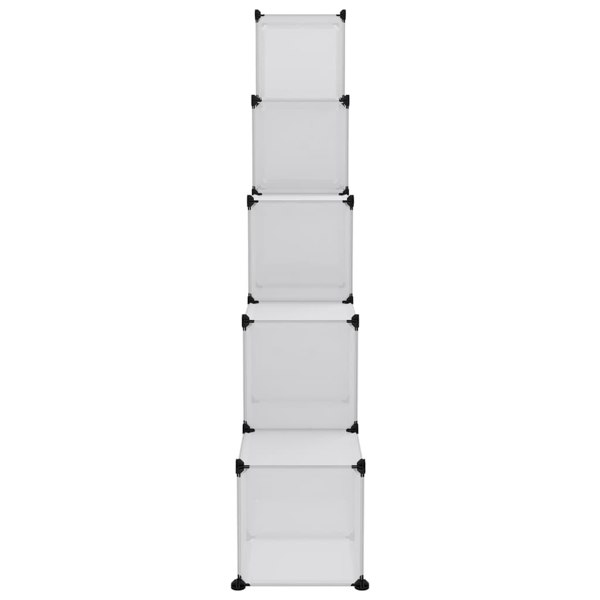 Berkfield Storage Cube Organiser with 15 Cubes and Doors Transparent PP