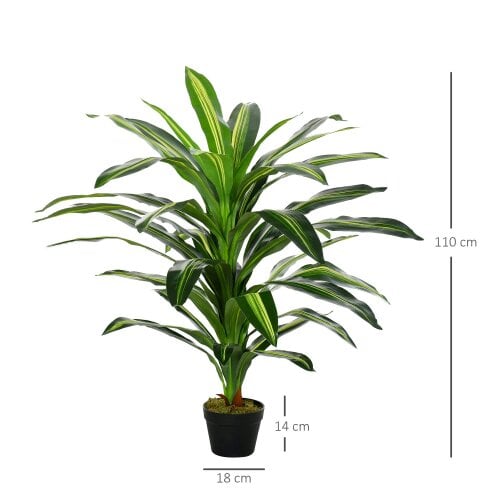 Wyld Haus Pala Artificial Indoor Green Plant In Decorative Pot 110cm