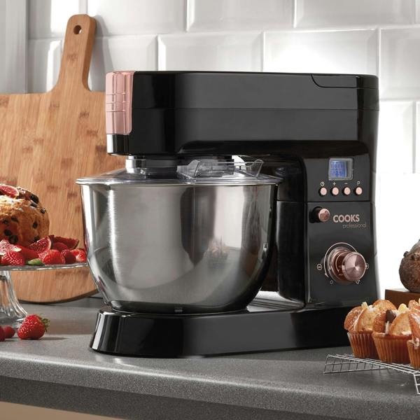 Cooks Professional Multi Function 6.2L Stand Mixer | Black / Rose Gold