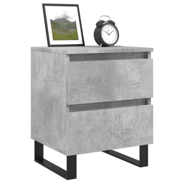 Berkfield Bedside Cabinet Concrete Grey 40x35x50 cm Engineered Wood