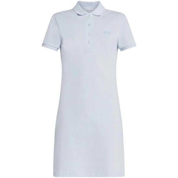 Lacoste Womens/Ladies Collared Polo Shirt Dress - Light Blue - 