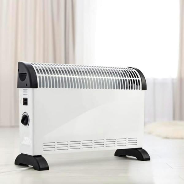 Dyzi 2000W Convector Heater 3 Heat Settings Adjustable Thermostat White