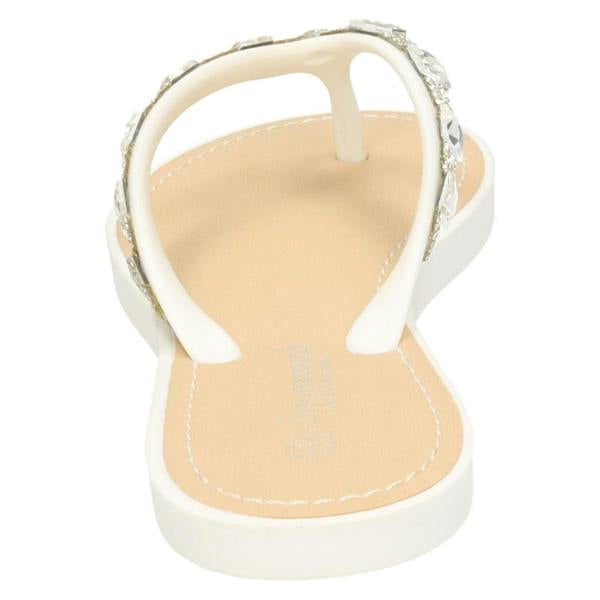 Savannah Ladies Savannah Sequin Toe Post Flip Flop Sandal