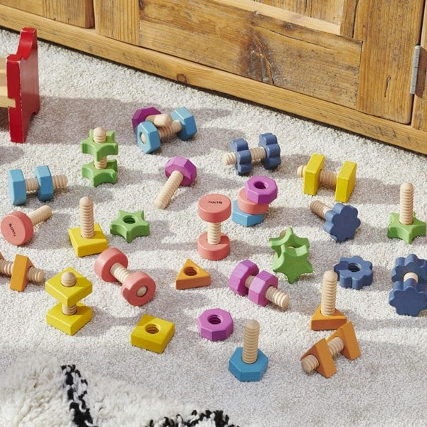 tickit Rainbow Wooden Nuts & Bolts