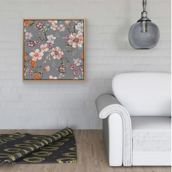 Warren Reed Peony, Lily, Tulip, Daisy Colorful Framed Canvas