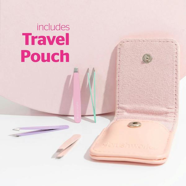 Brushworks Travel Tweezer Set - Pastels