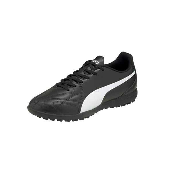 Puma Mens King Hero 21 TT Leather Astro Turf Trainers - Black/White