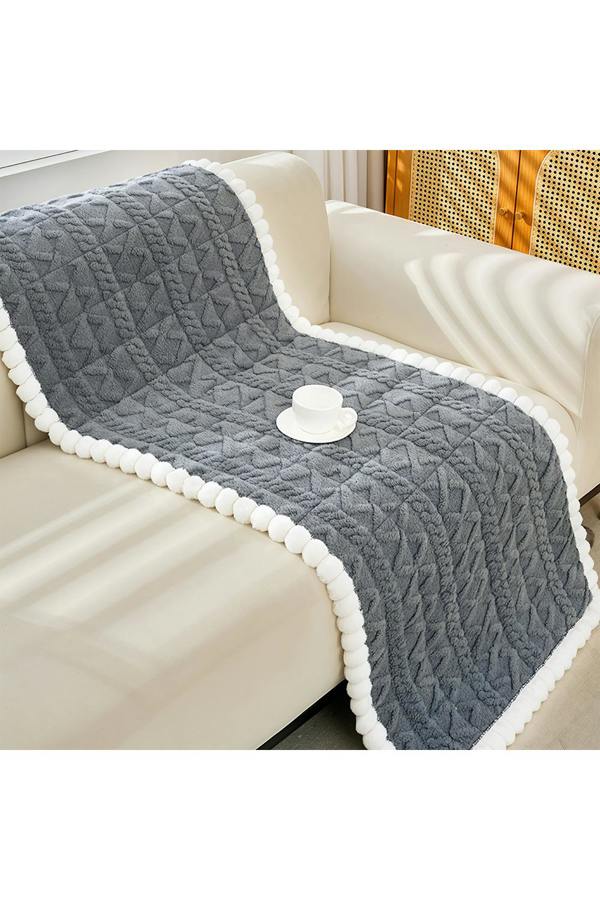 Living and Home Soft & Non-slip Plush Sofa Cover
