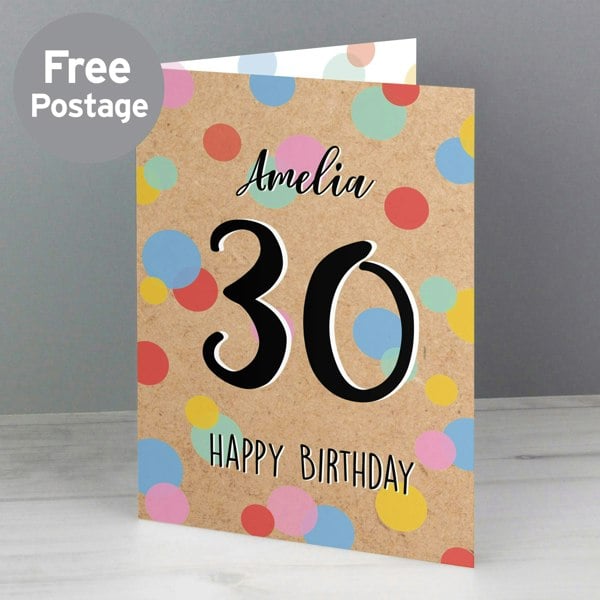Personalised Memento Company Personalised Colour Confetti Birthday Card