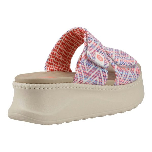 HEYDUDE Delray Slide Surf Baja Polyester Blend Women's Blue/Pink/Multi Sandals