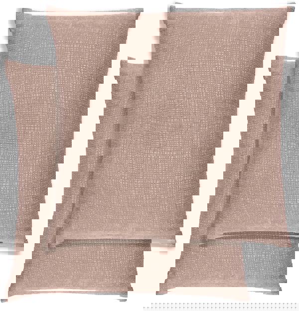 Enhanced Living Pair of Matrix Textured Double Sided Zip Opening Piped Edge Cushion Covers - 43x43cm - Cases Only